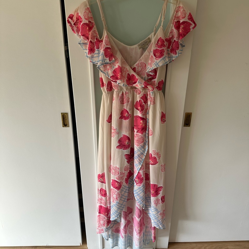 Floral Pink and White Women's Dress